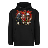 Black Merry Christmas Heavyweight Hoodie - RanaPortraitStore