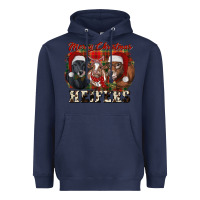 Navy Merry Christmas Heavyweight Hoodie - RanaPortraitStore