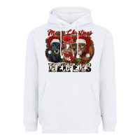 White Merry Christmas Heavyweight Hoodie - RanaPortraitStore