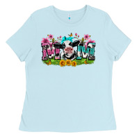 Baby Blue mom with cow Ladies Tee - Zillion Design Studio