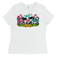 White mom with cow Ladies Tee - Zillion Design Studio