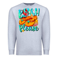 Heather Grey Beach please Premium Sweatshirt - NancyCooperArtShop
