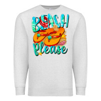 Oatmeal Heather Beach please Premium Sweatshirt - NancyCooperArtShop