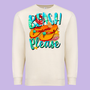 Beach Please Premium Sweatshirt Designed By Nancycooperartshop
