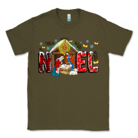 Army Green Noel Classic Tee - CowhideDigitalArt