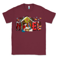 Burgundy Noel Classic Tee - CowhideDigitalArt