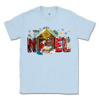 Dusty Blue Noel Classic Tee - CowhideDigitalArt