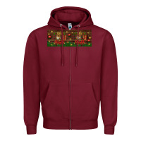 Burgundy oh holy night Zipper Hoodie - BundleAndBundleShop