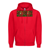 Red oh holy night Zipper Hoodie - BundleAndBundleShop