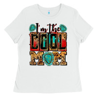 White i'm the cool mom Ladies Tee - Zillion Design Studio