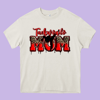 Taekwondo Mom Heavy Core Tee Designed By Zillion Design Studio