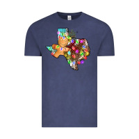 Vintage Denim christmas texas map Vintage Tee - AdoDesignShop