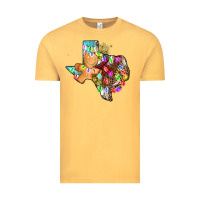 Vintage Mustard christmas texas map Vintage Tee - AdoDesignShop