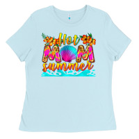 Baby Blue hot mom summer Ladies Tee - Zillion Design Studio