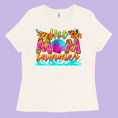 Hot Mom Summer Ladies Tee Designed By Zillion Design Studio