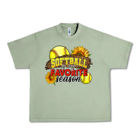 Oil Green Softball Is My Favorite Season Urban Heavy Tee - LillyAllenDesigns