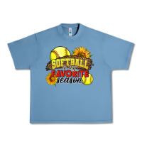 Pebble Blue Softball Is My Favorite Season Urban Heavy Tee - LillyAllenDesigns