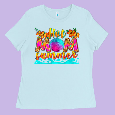 Hot Mom Summer Ladies Tee Designed By Zillion Design Studio