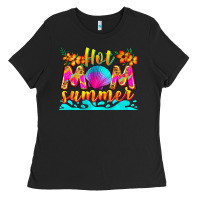 Black hot mom summer Ladies Tee - Zillion Design Studio