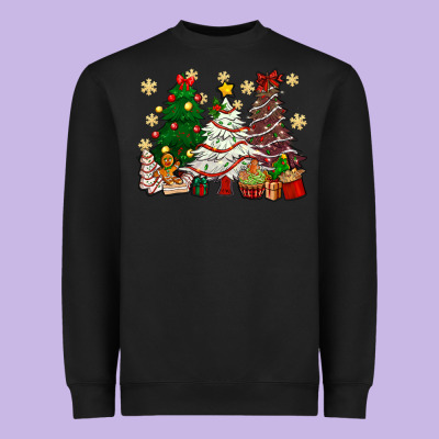 Cake Christmas Trees Heavyweight Sweatshirt Designed By Nancycooperartshop