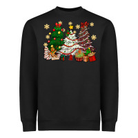 Black Cake Christmas trees Heavyweight Sweatshirt - NancyCooperArtShop