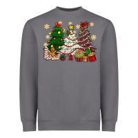 Storm Cake Christmas trees Heavyweight Sweatshirt - NancyCooperArtShop