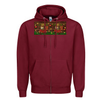 Burgundy Oh Holy Night Zipper Hoodie - BundleAndBundleShop