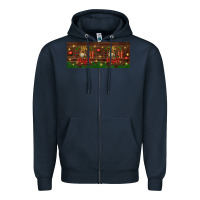 Navy Oh Holy Night Zipper Hoodie - BundleAndBundleShop