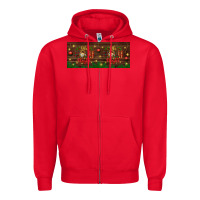 Red Oh Holy Night Zipper Hoodie - BundleAndBundleShop