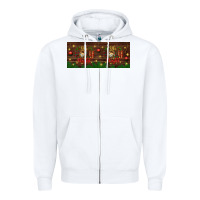 White Oh Holy Night Zipper Hoodie - BundleAndBundleShop