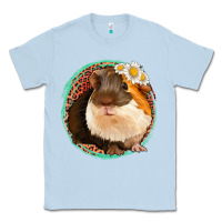 Dusty Blue floral leopard guinea pigs Classic Tee - Jasminsmagicworld