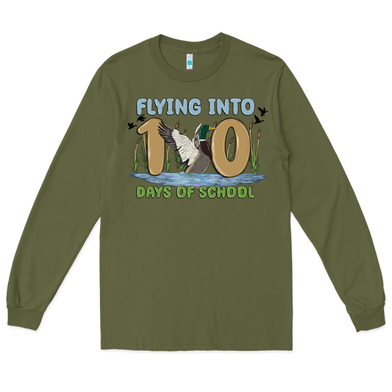 Flying Into 100 Days Of School Long Sleeve Tee by MaliasSmallBusiness | Teevron