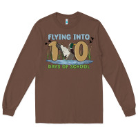 Chestnut flying into 100 days of school Long Sleeve Tee - MaliasSmallBusiness