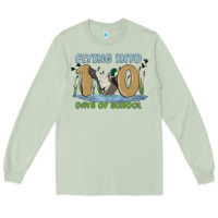 Matcha flying into 100 days of school Long Sleeve Tee - MaliasSmallBusiness