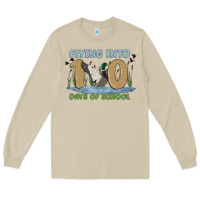 Mushroom flying into 100 days of school Long Sleeve Tee - MaliasSmallBusiness