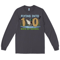 Smoke flying into 100 days of school Long Sleeve Tee - MaliasSmallBusiness