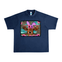 Navy easter floral leopard cow Urban Heavy Tee - Jasminsmagicworld