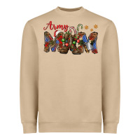 Mushroom Christmas Army Mom Heavyweight Sweatshirt - NancyCooperArtShop