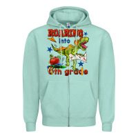 Roaring Into 6th Grade Zipper Hoodie | Teevron
