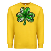 Lemon shamrock with leopard and cowhide Premium Sweatshirt - NancyCooperArtShop