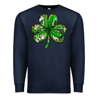 Navy shamrock with leopard and cowhide Premium Sweatshirt - NancyCooperArtShop