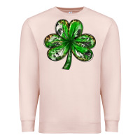 Pale Pink shamrock with leopard and cowhide Premium Sweatshirt - NancyCooperArtShop