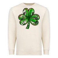 Sandshell shamrock with leopard and cowhide Premium Sweatshirt - NancyCooperArtShop