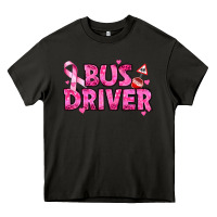 Asphalt breast cancer bus driver Heavy Core Tee - texasbilliewilder