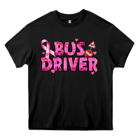Black breast cancer bus driver Heavy Core Tee - texasbilliewilder