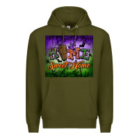Army Green Home sweet home Premium Hoodie - NancyCooperArtShop