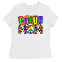 White proud mom lgbt Ladies Tee - Zillion Design Studio