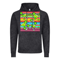 Vintage Black margarita serape seamless pattern Vintage Hoodie - BundleAndBundleShop