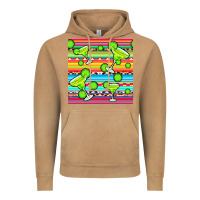 Vintage Camel margarita serape seamless pattern Vintage Hoodie - BundleAndBundleShop