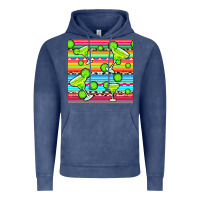 Vintage Denim margarita serape seamless pattern Vintage Hoodie - BundleAndBundleShop
